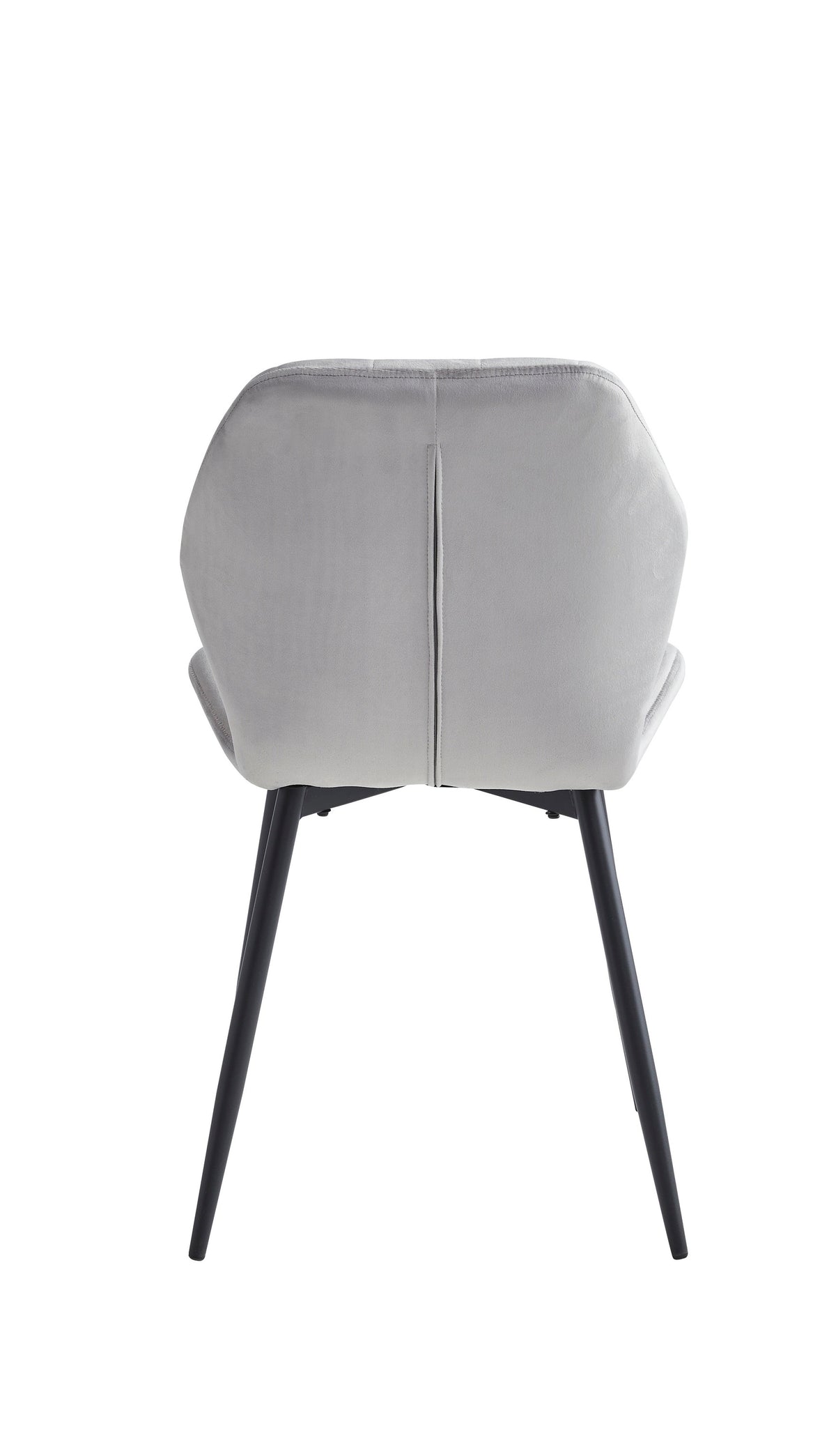 Velvet Dining Chair with Black Steel Legs – Set of 6