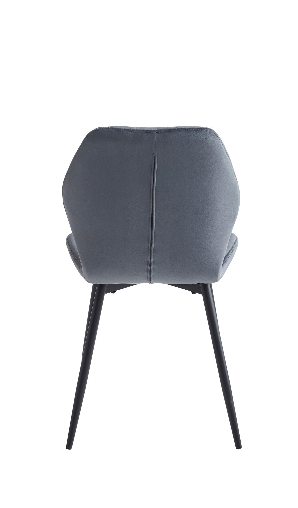 Velvet Dining Chair with Black Steel Legs – Set of 6