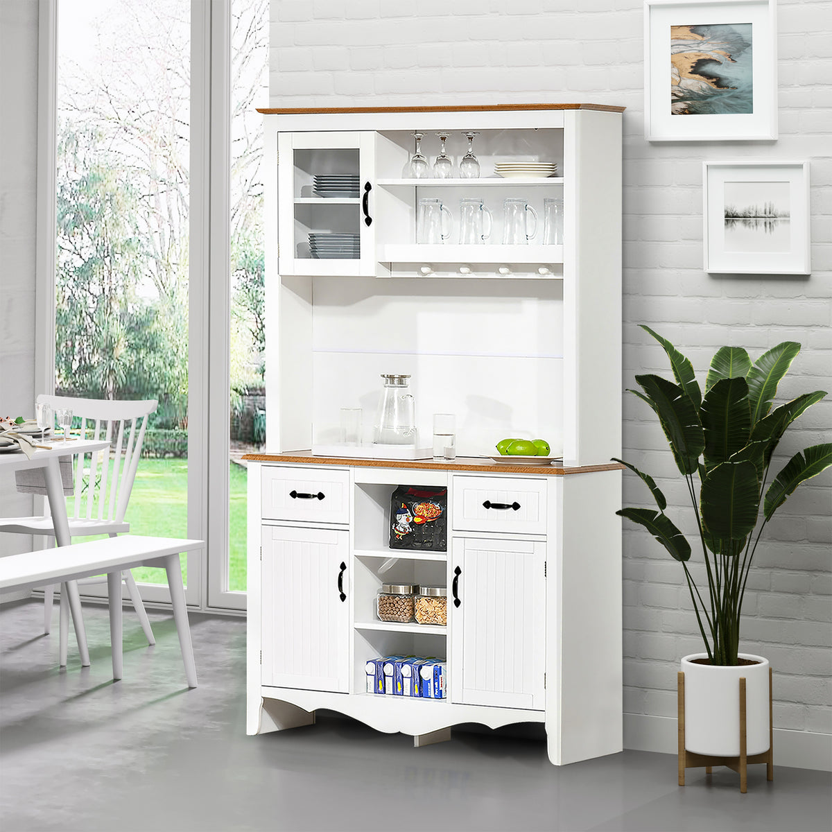 Kitchen Buffet with Hutch – 42"W x 71"H