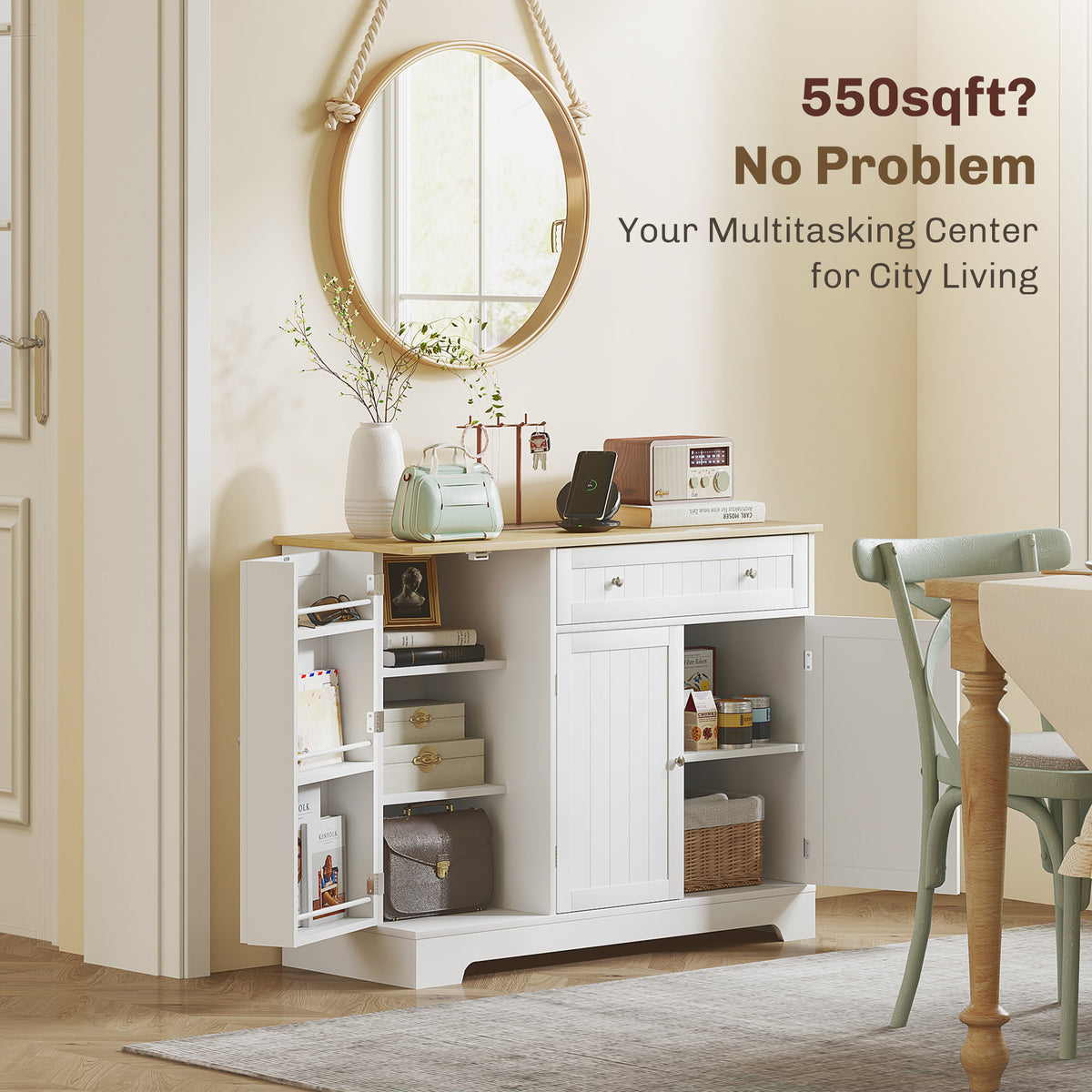 Kitchen Buffet Cabinet with Drawer – 41"W x 33"H