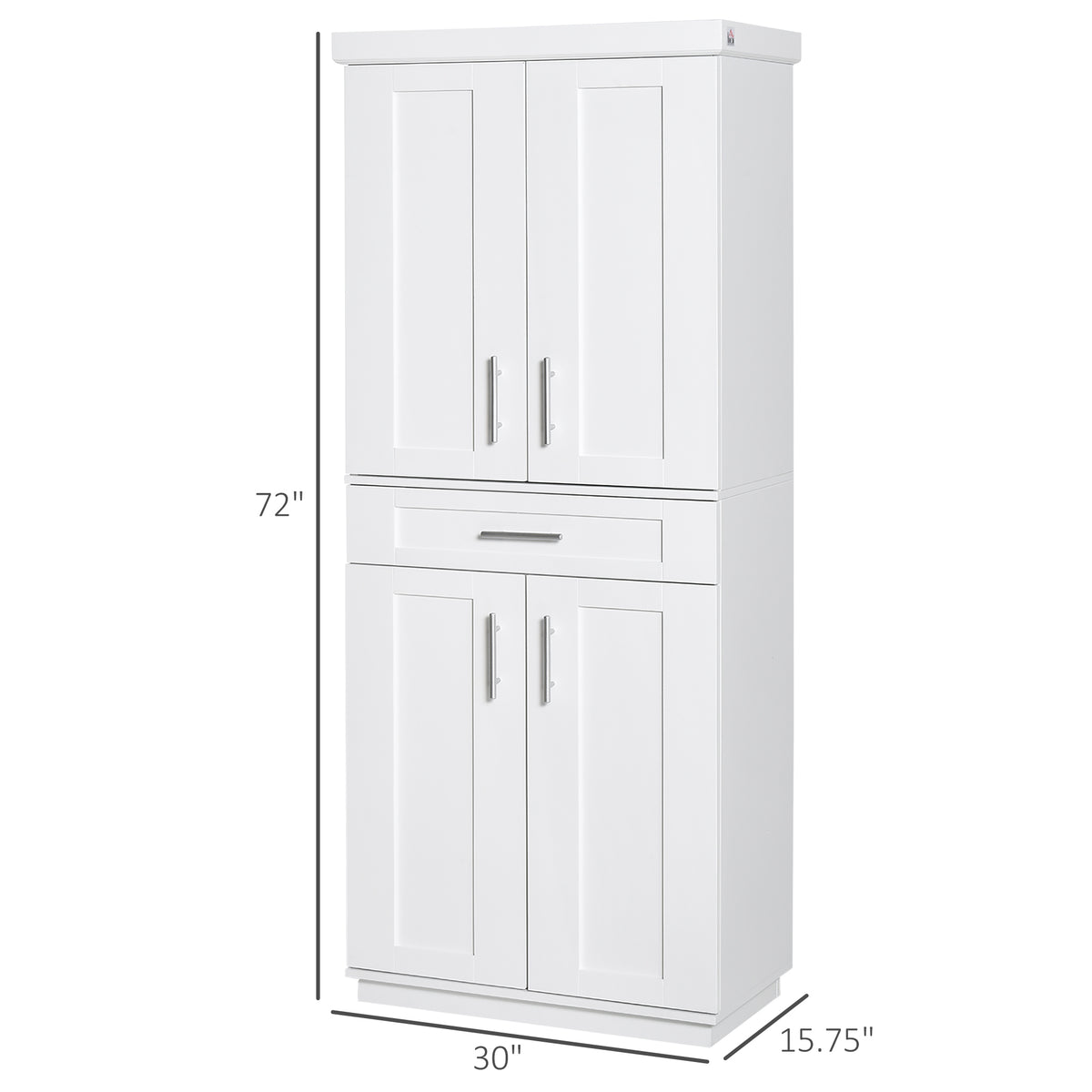 Storage Cabinet with 4 Doors – 30"W x 72"H