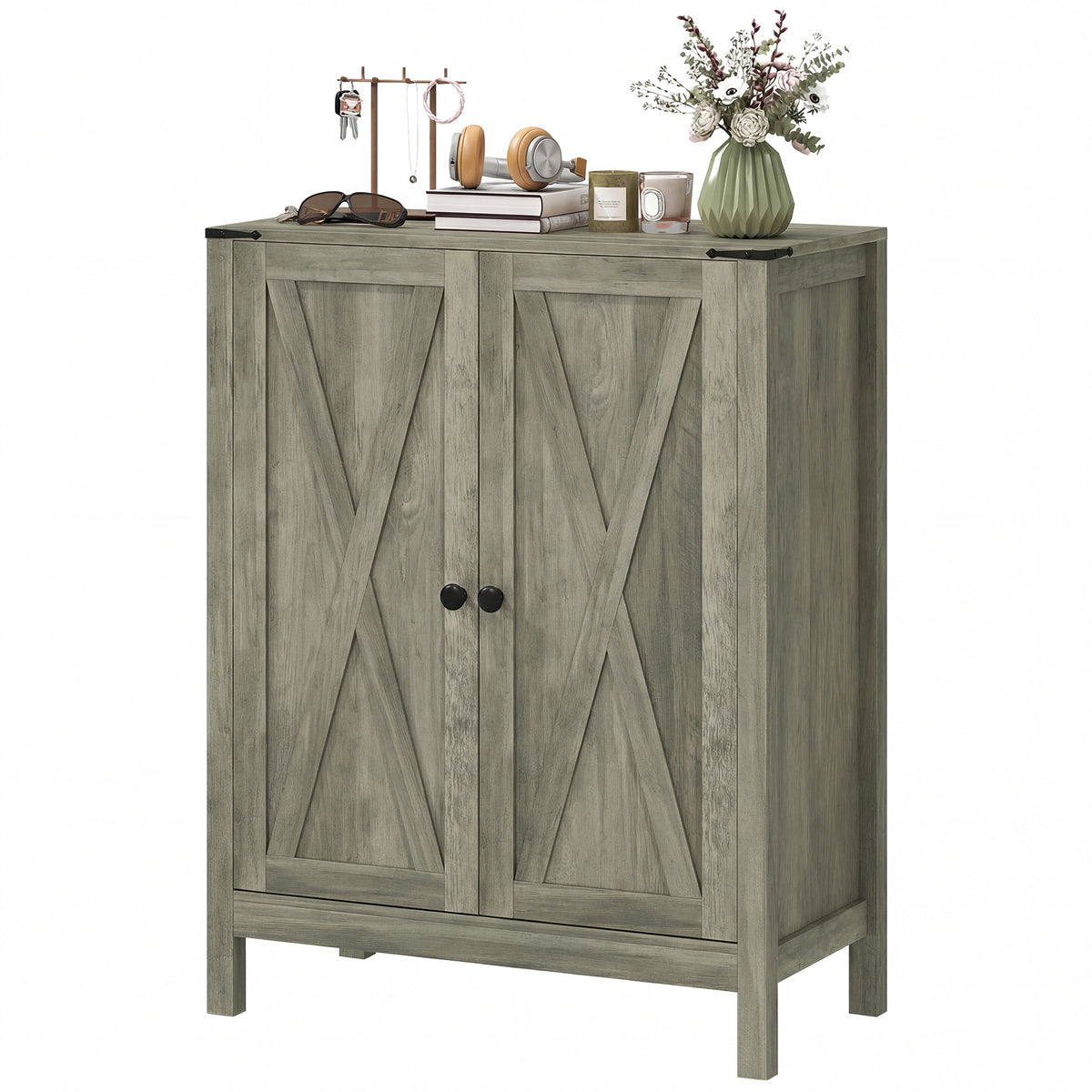 Shoe Cabinet with Barn Doors – 30"W x 39"H