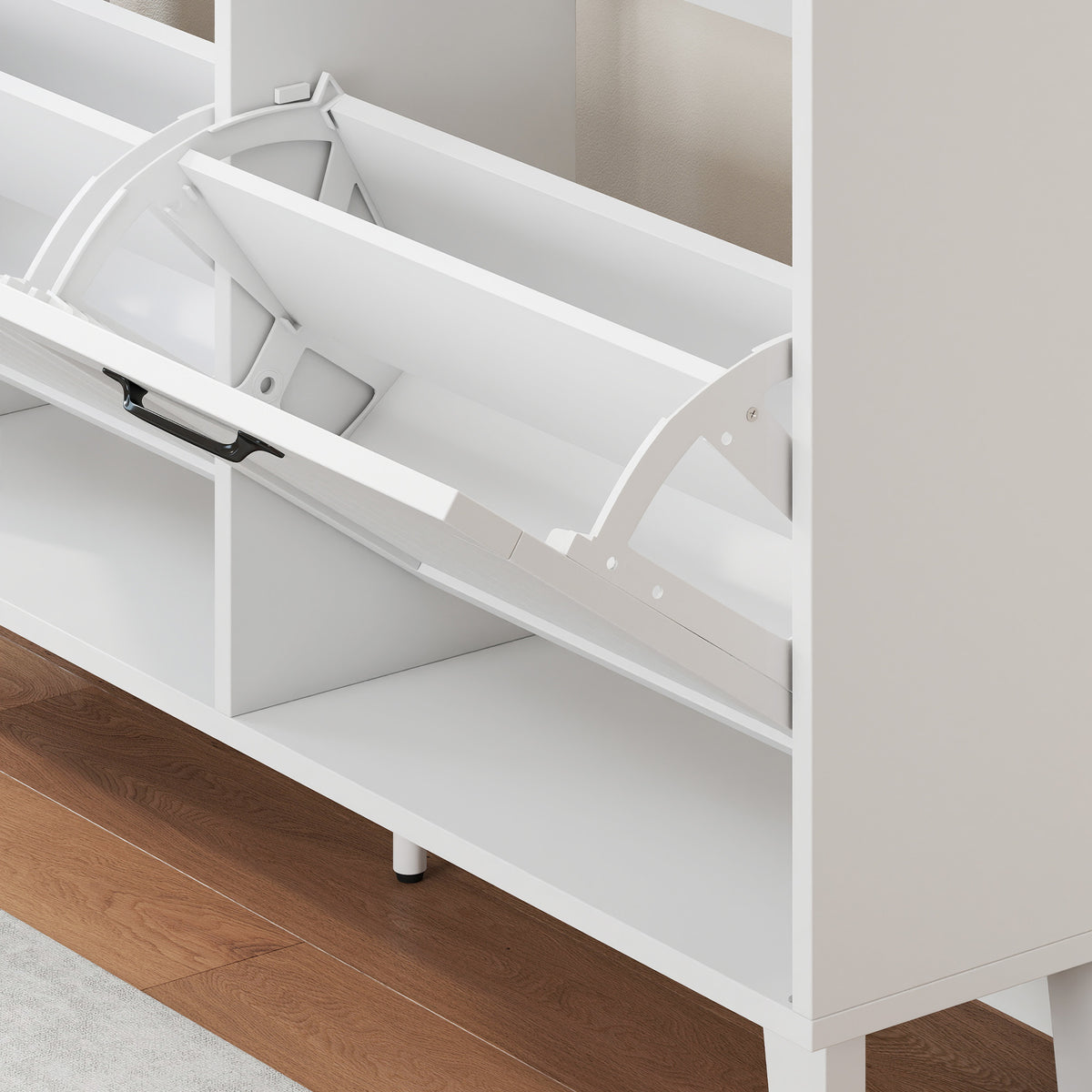 Shoe Cabinet with 4 Flip Drawers – 39"W x 37"H