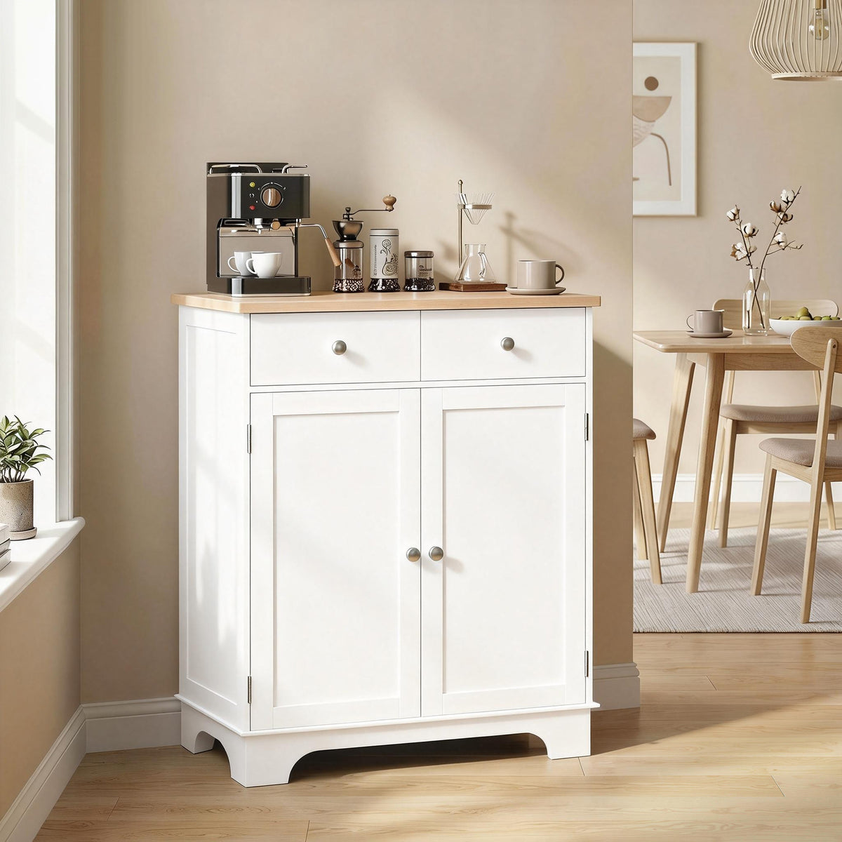 Sideboard Buffet Cabinet with Storage – 27"W x 34"H