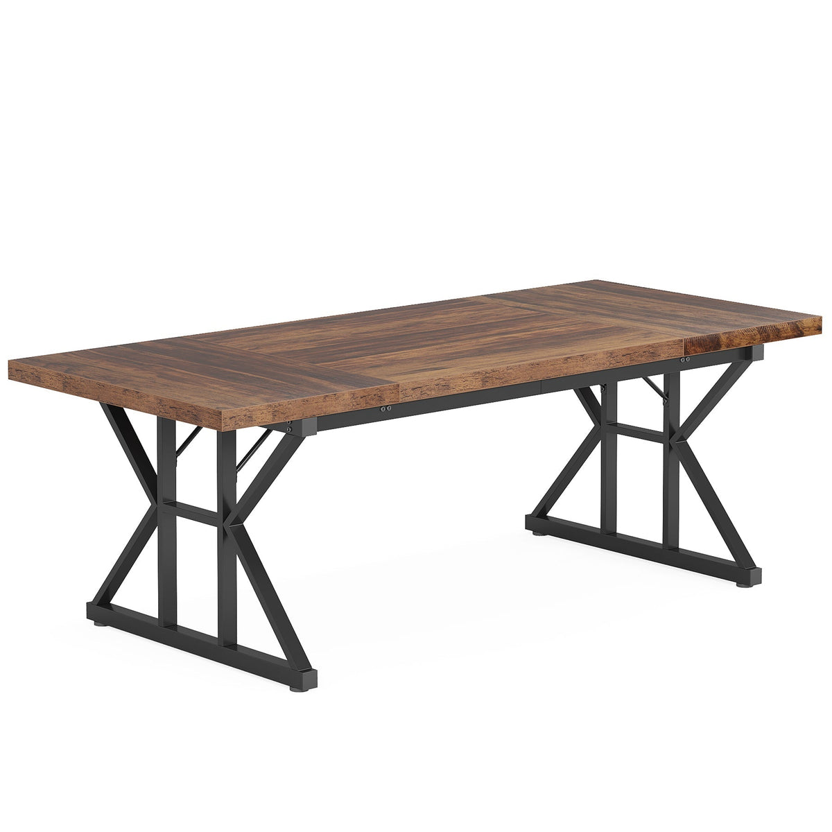 Wood Dining Table, Farmhouse 70.8" Kitchen Table for 6 People