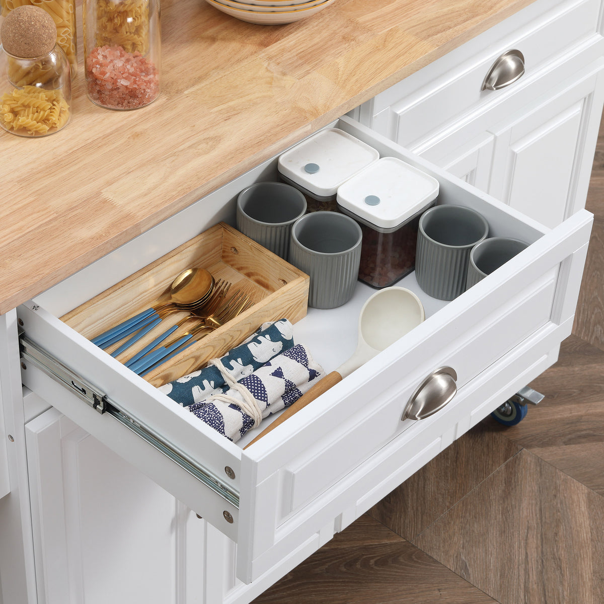 Kitchen Island with Storage – 58"W x 37"H