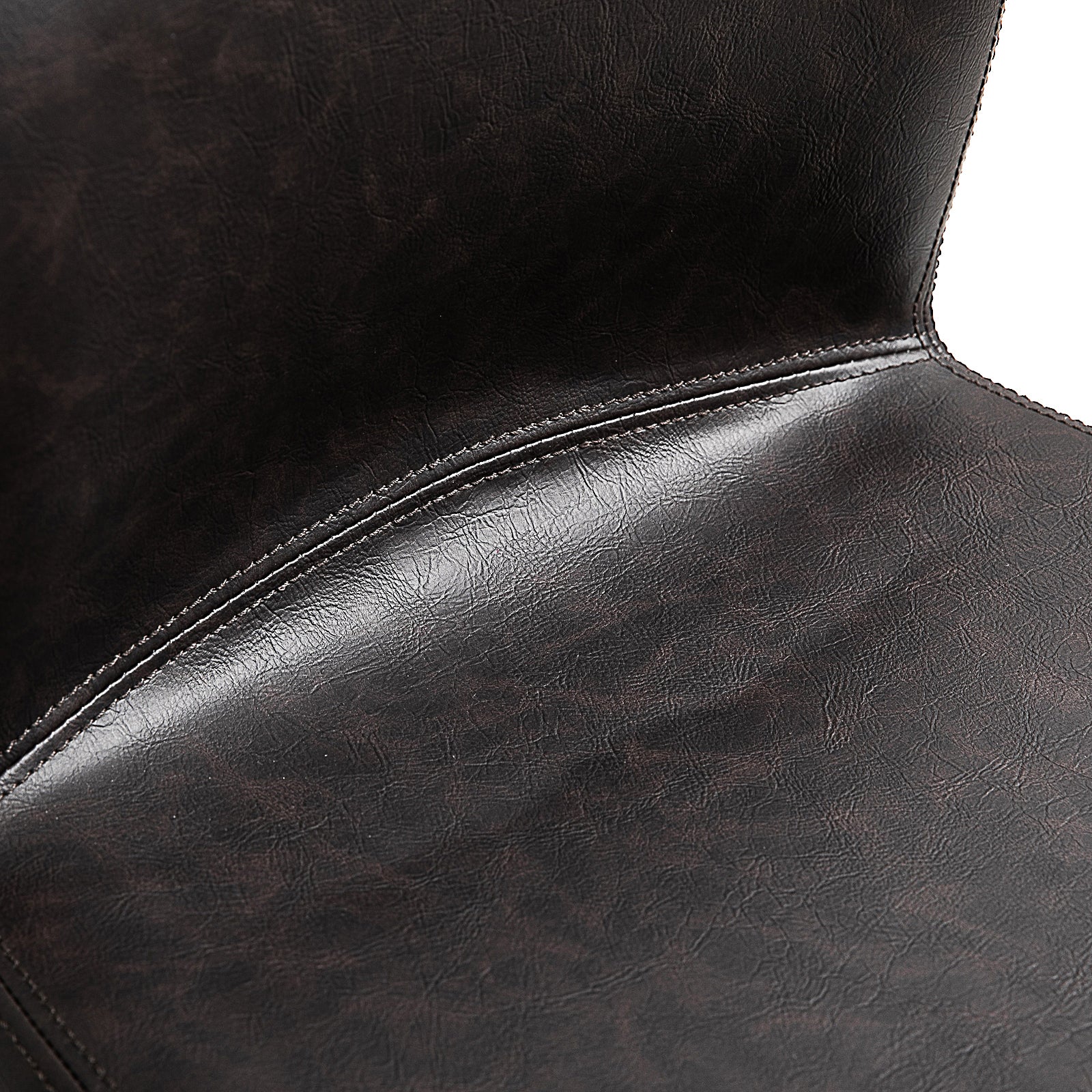 HOMCOM Modern Counter Height Bar Stools, Brown Faux Leather, Two-Piece Set