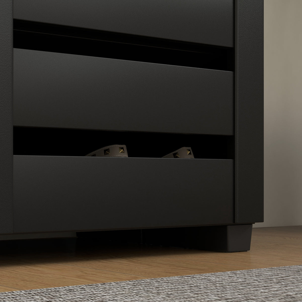 Shoe Cabinet with 2 Slatted Doors – 30"W x 39"H