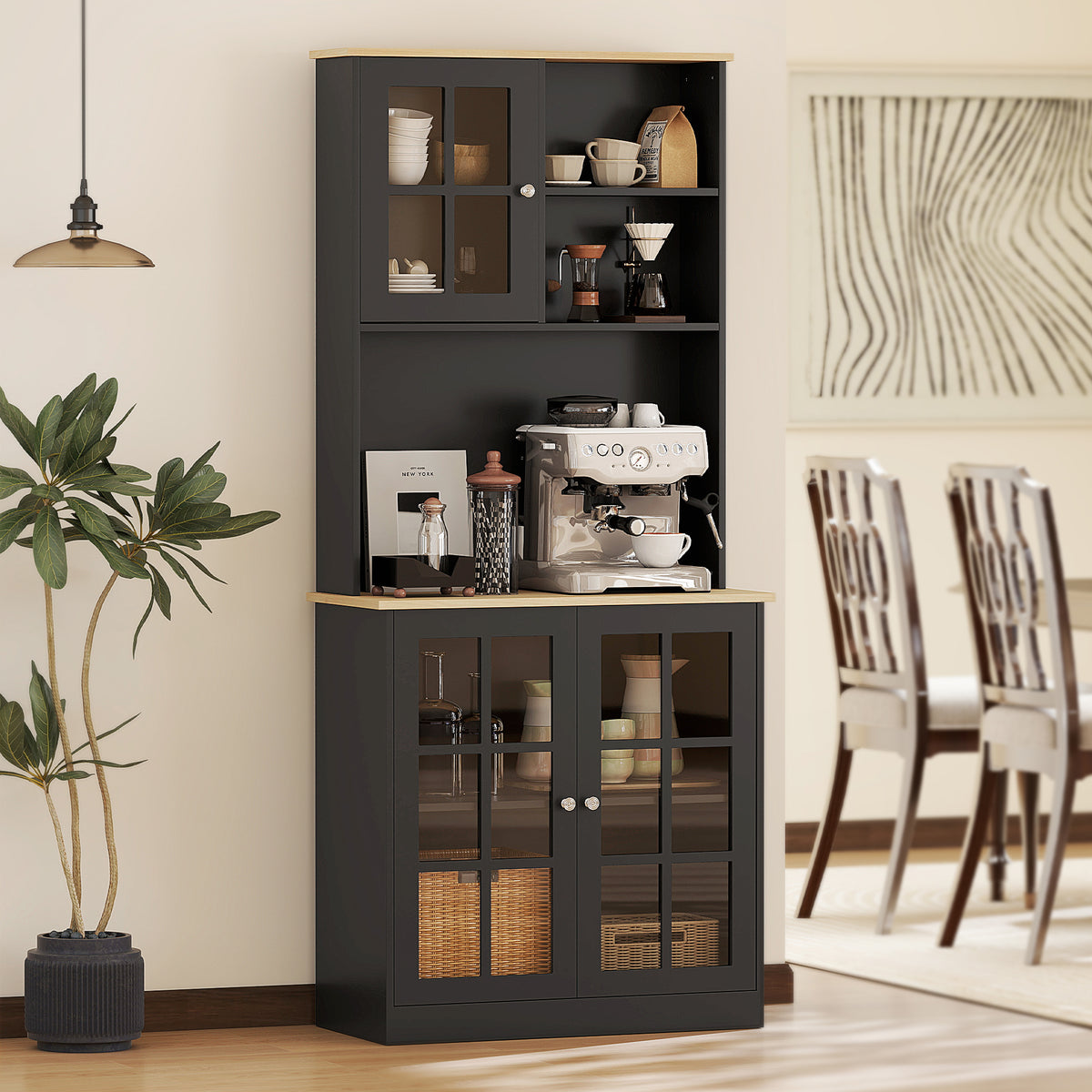 Kitchen Buffet with Hutch – 32"W x 72"H