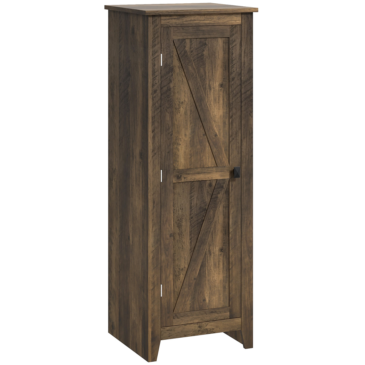 Farmhouse Kitchen Pantry Storage Cabinet with Barn Door – 17"W x 48"H