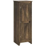 HOMCOM 67" Farmhouse Pantry Cabinet with Barn Door – White, 5‑Shelf Storage