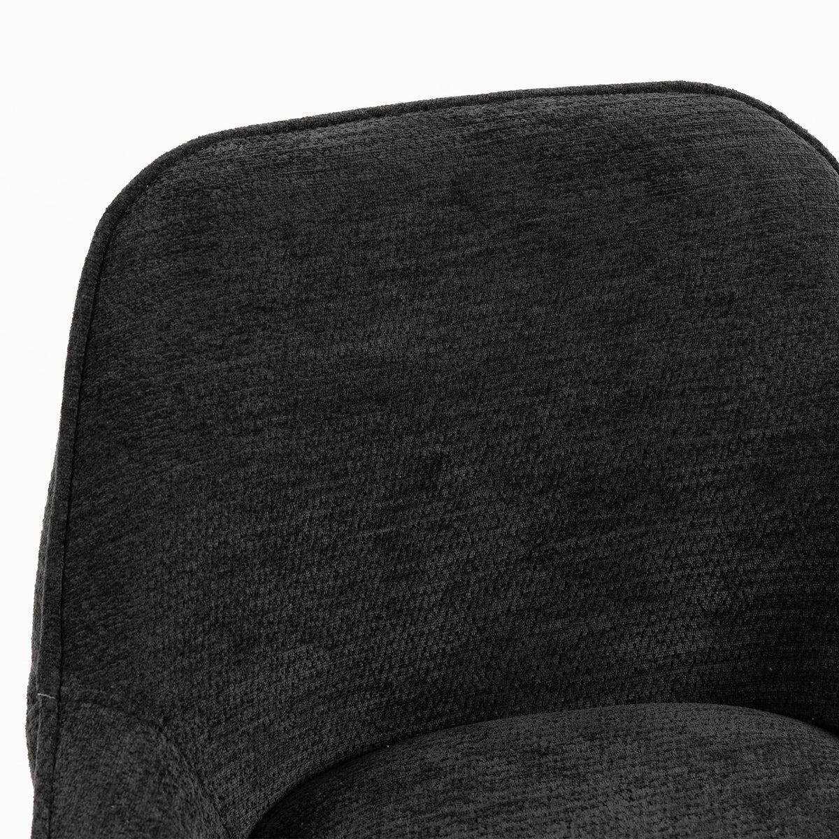 Chenille Counter Height Bar Stools with Backrest and Footrest, Set of 2