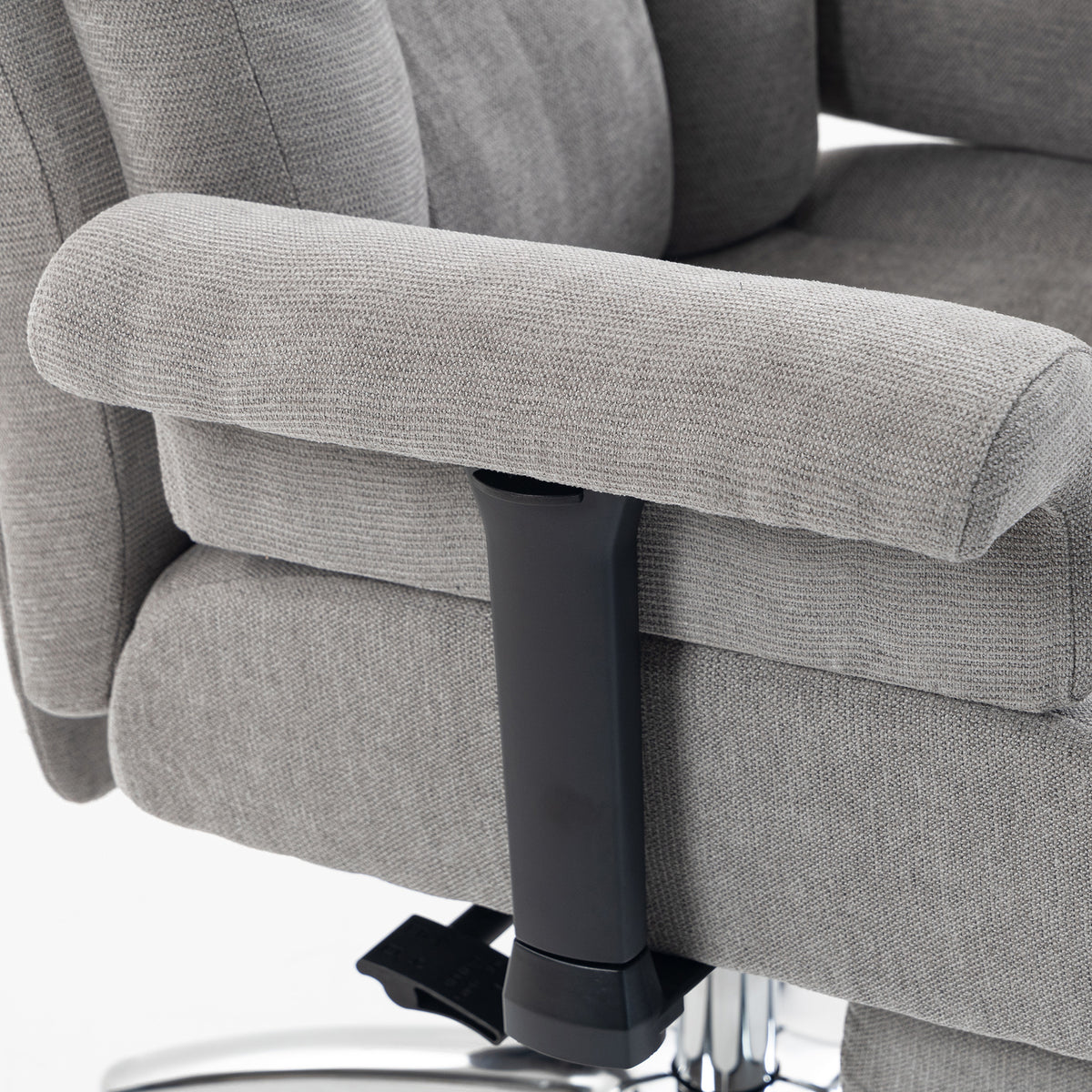 550lbs Big and Tall Office Chair, Heavy Duty Executive Desk Chair with Adjustable Padded Armrests, Grey