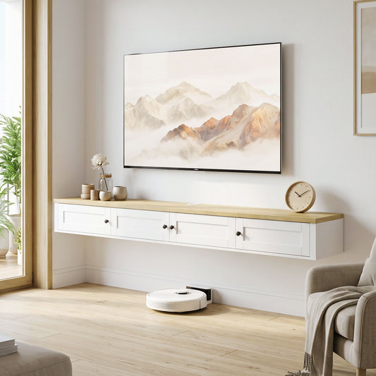 Floating TV Stand for TVs up to 82 Inch – 71" Wide