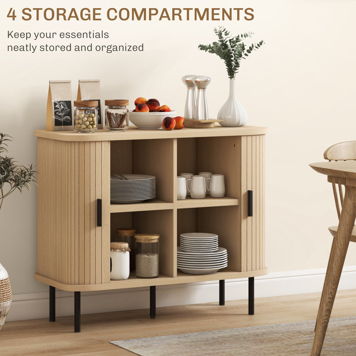 Sideboard Buffet Cabinet with Storage – 35"W x 30"H