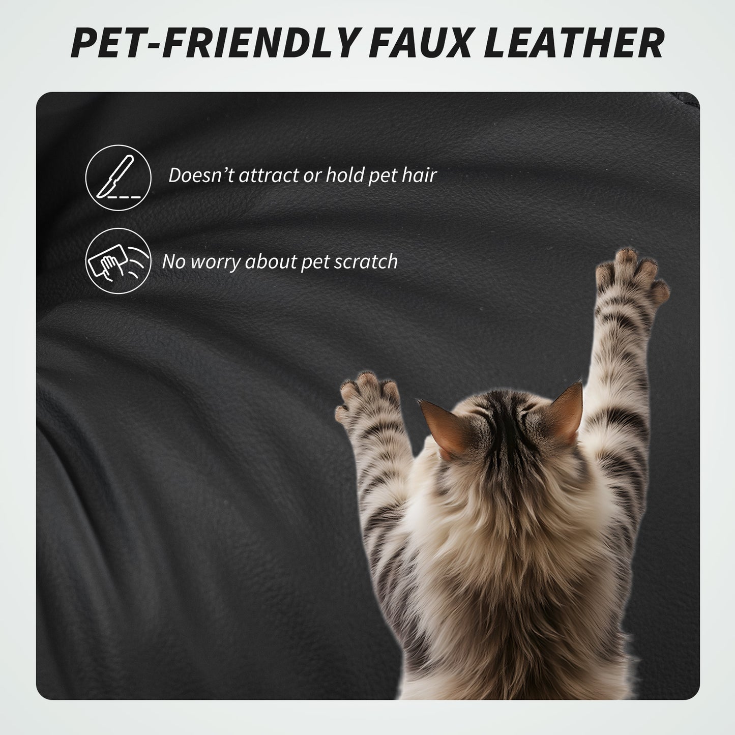 HOMCOM Ergonomic Massage Office Chair with Reclining Footrest, Lumbar Support, Black