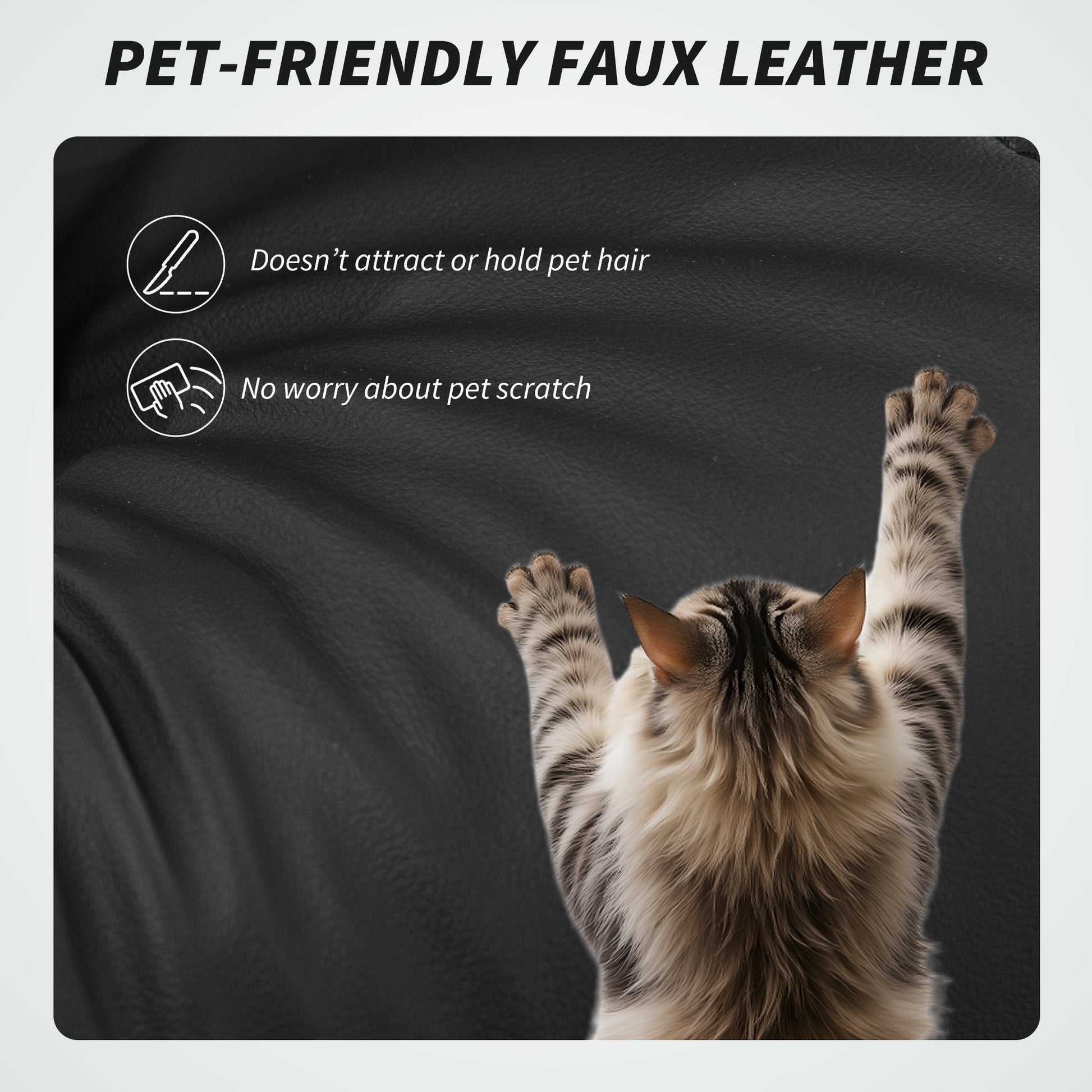 HOMCOM Ergonomic Massage Office Chair with Reclining Footrest, Lumbar Support, Black