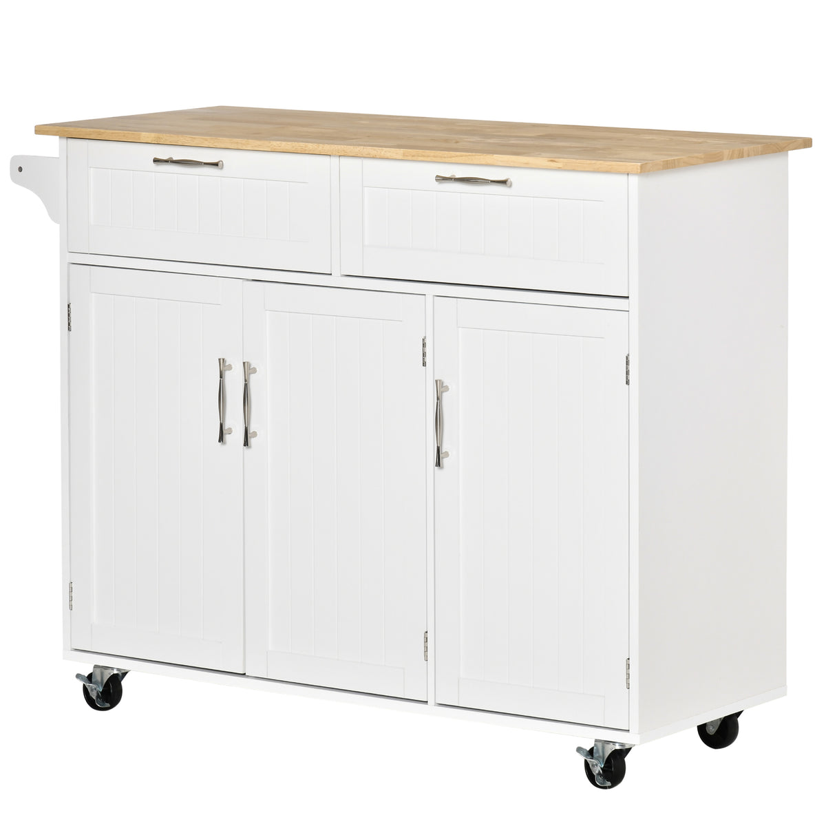 Kitchen Island with Storage and Solid Wood Top – 48"W x 36"H