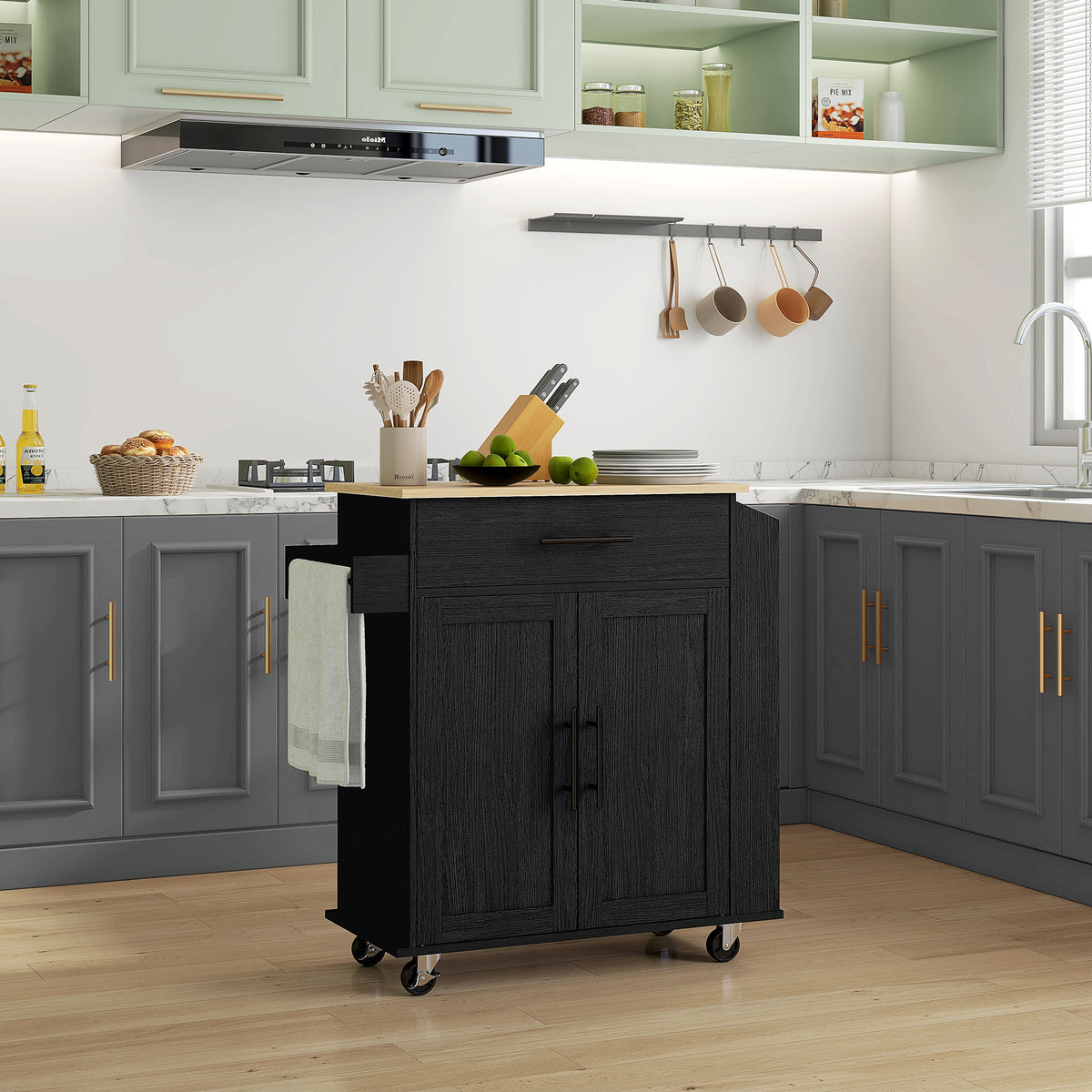 Rolling Island with Wheels – 30"W x 34"H