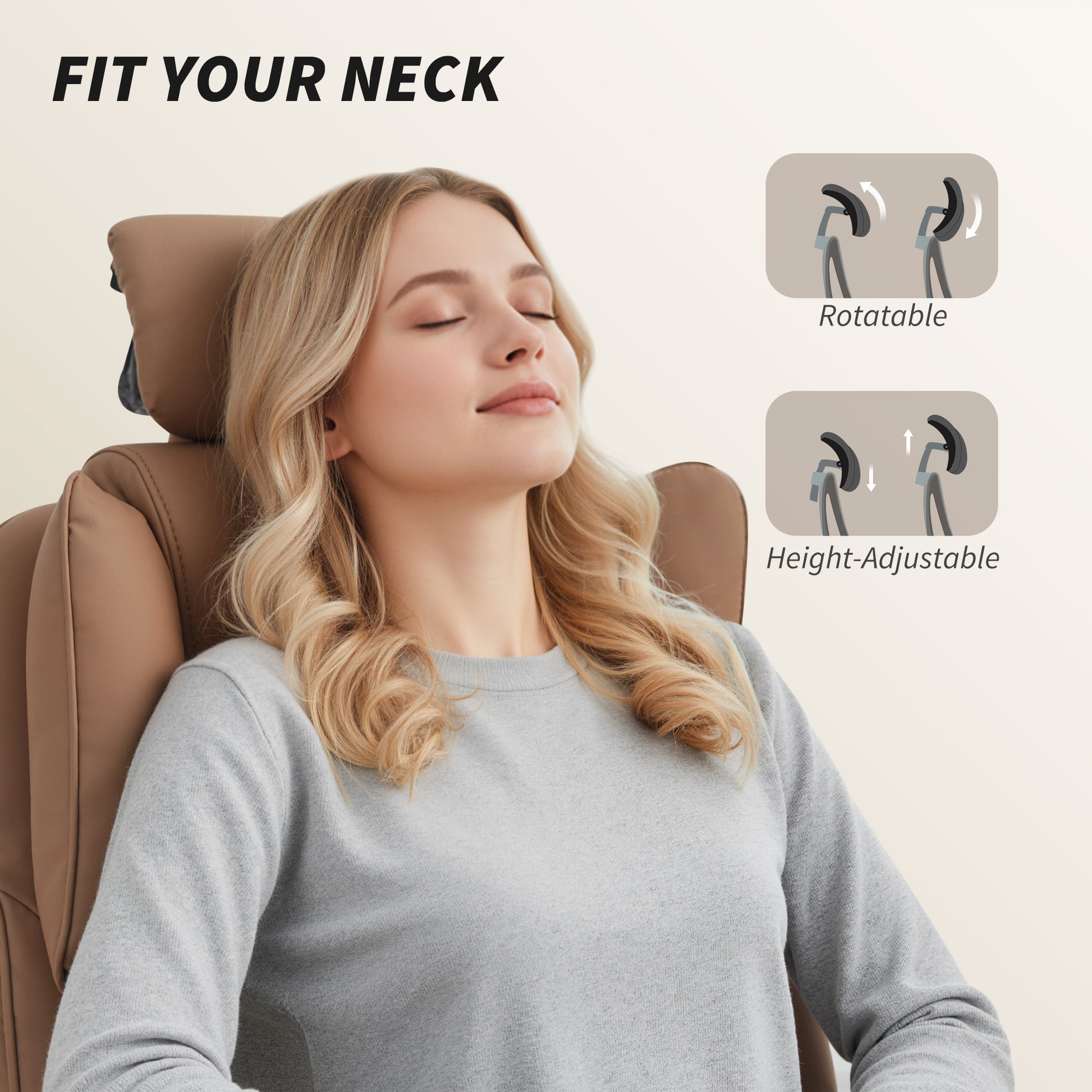 HOMCOM Executive Reclining Office Chair, Pet-Friendly Fabric, Footrest, Swivel Wheels, Brown