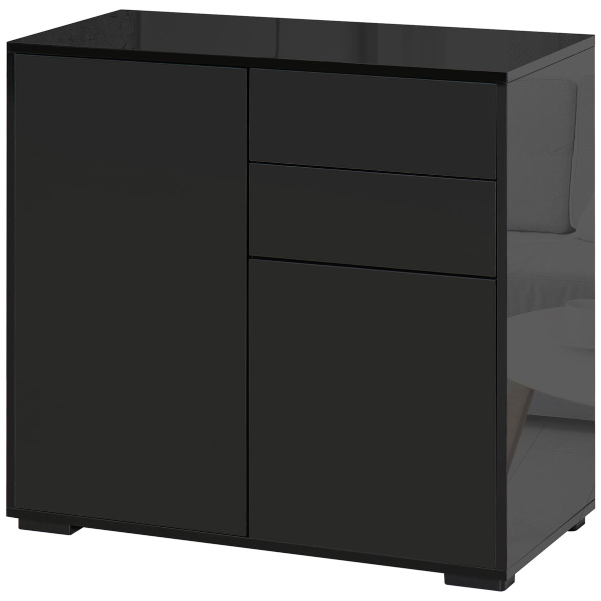 High Gloss Buffet Sideboard with 2 Drawers – 31"W x 29"H