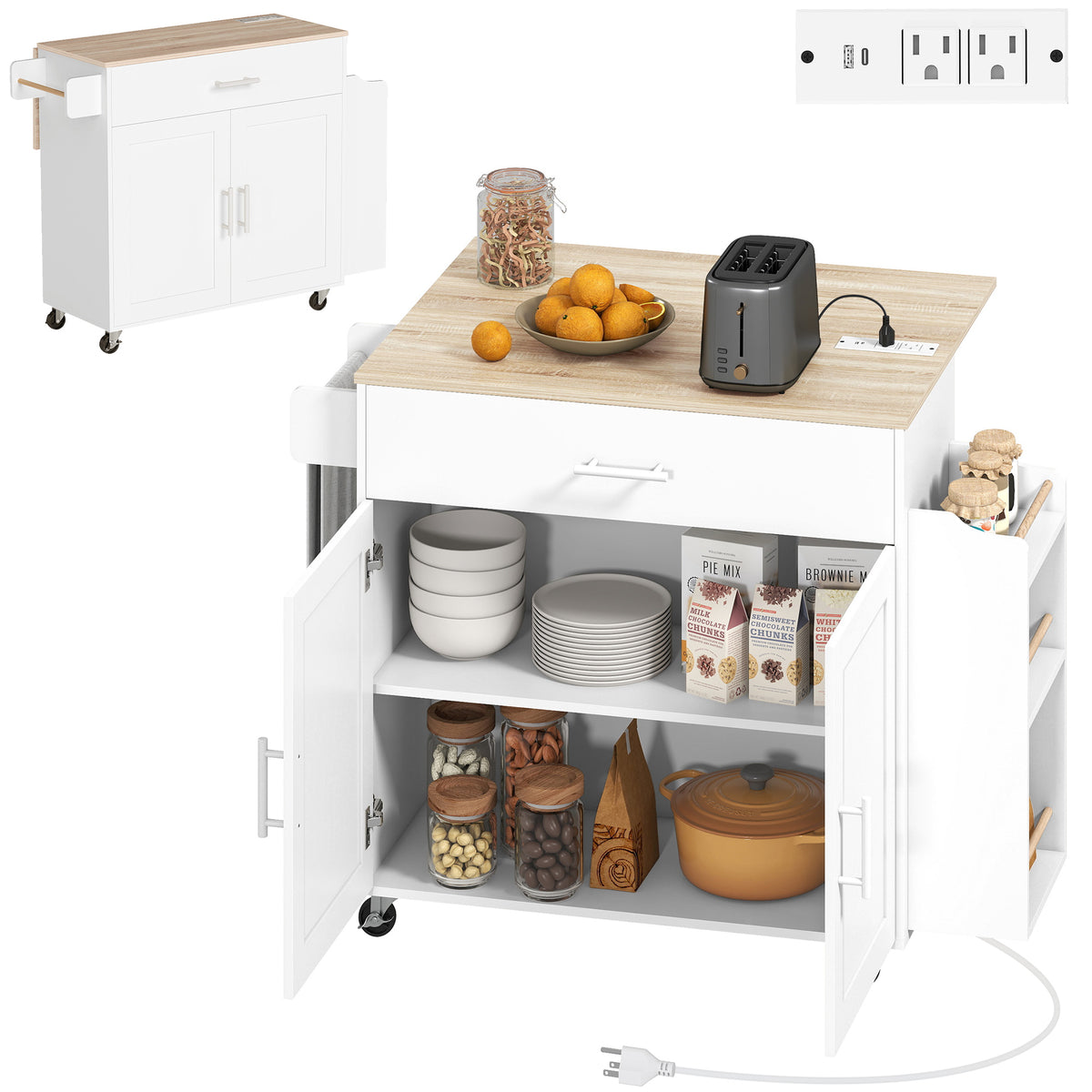Kitchen Island with Storage – 48"W x 35"H