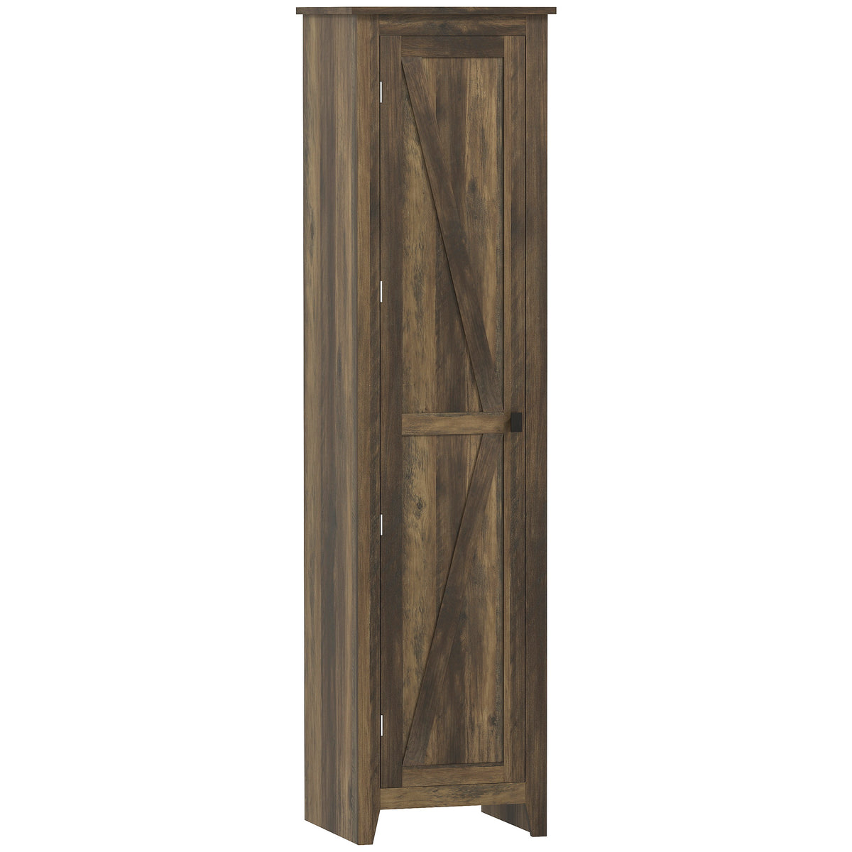 Farmhouse Kitchen Pantry Storage Cabinet with Barn Door – 17"W x 67"H