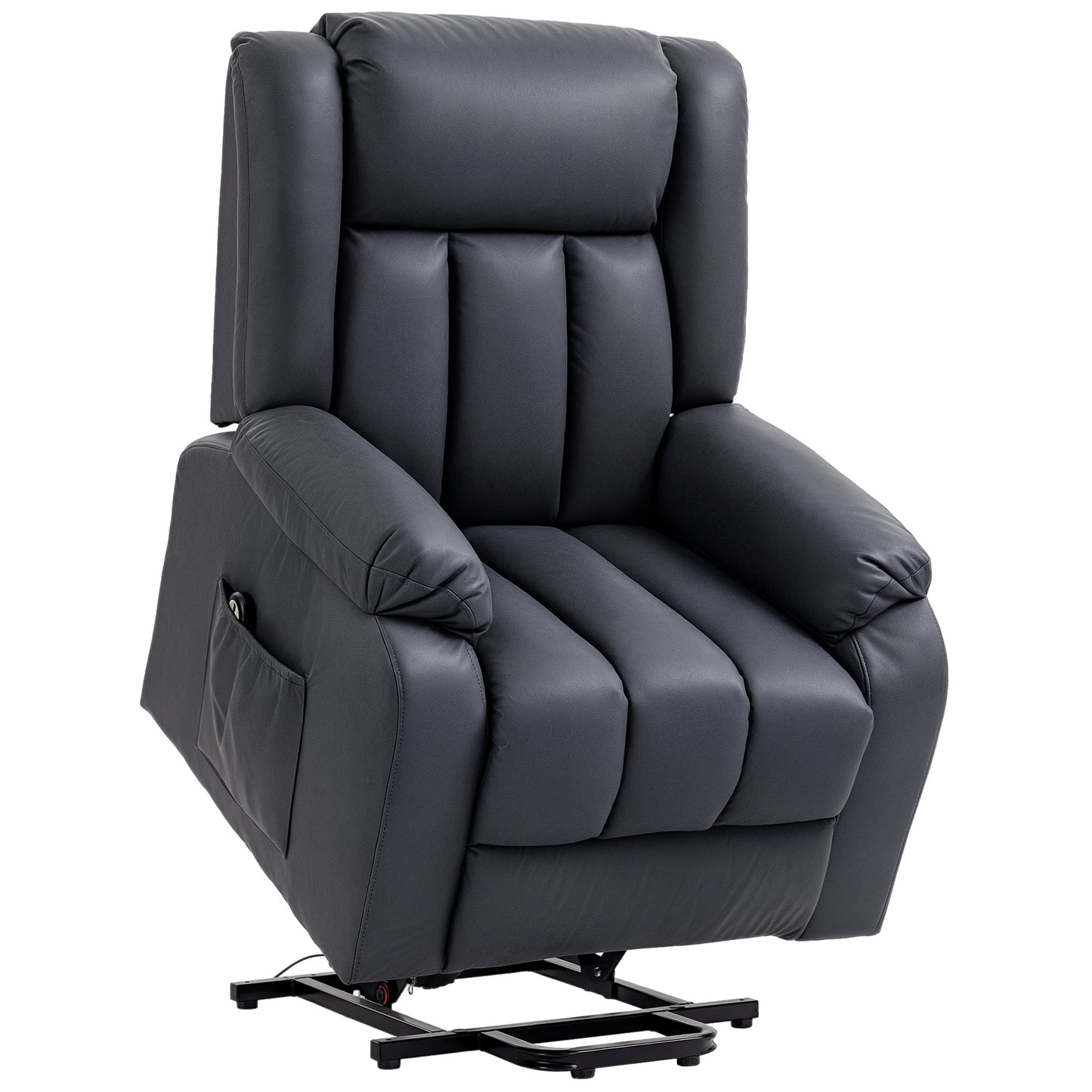 HOMCOM Electric Power Lift Recliner Chair for Elderly Microfibre Side Pockets