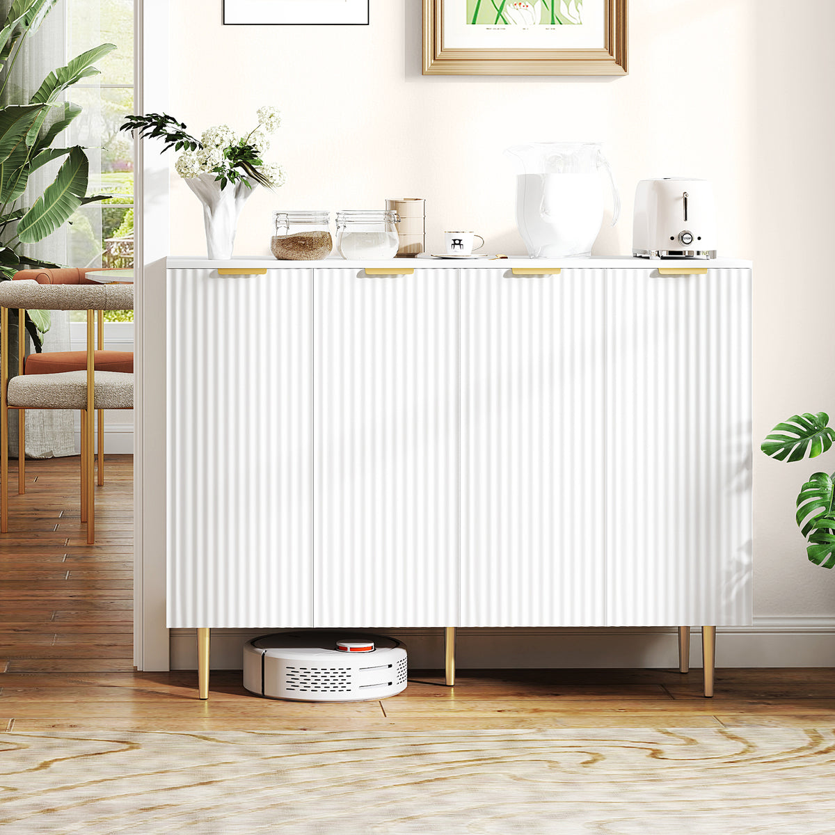Sideboard Buffet Cabinet with Adjustable Shelves – 47"W x 35"H