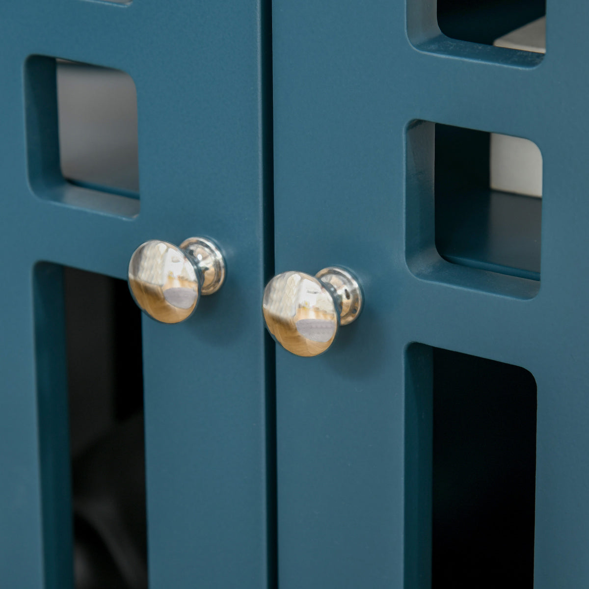 Storage Cabinet with Fretwork Doors and Shelf – 31"W x 31"H