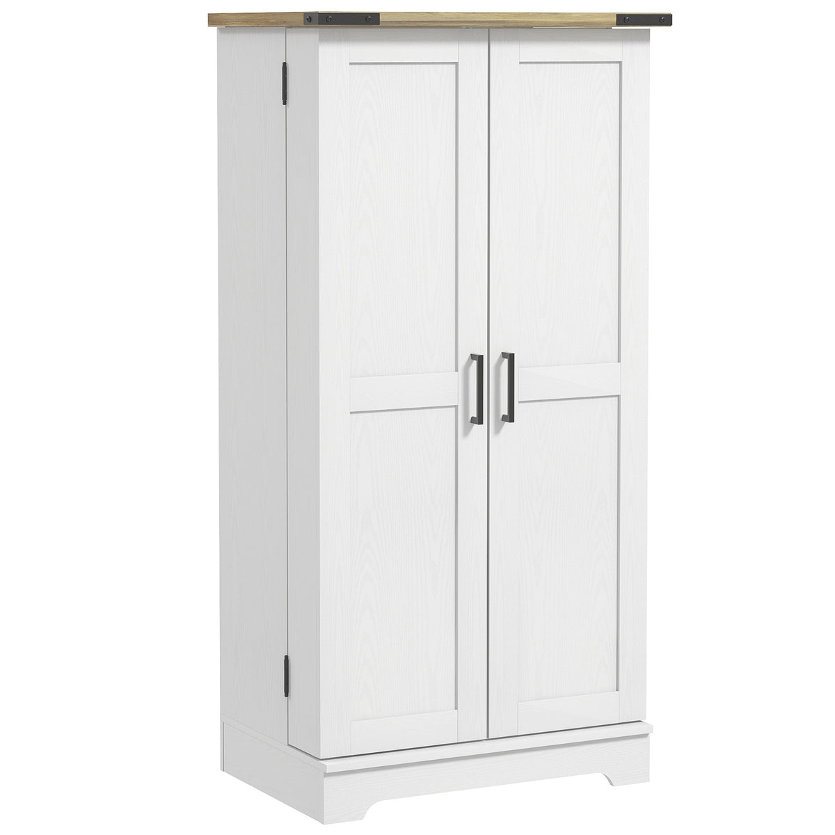 Kitchen Pantry Cabinet with Doors and Adjustable Shelves – 24"W x 47"H