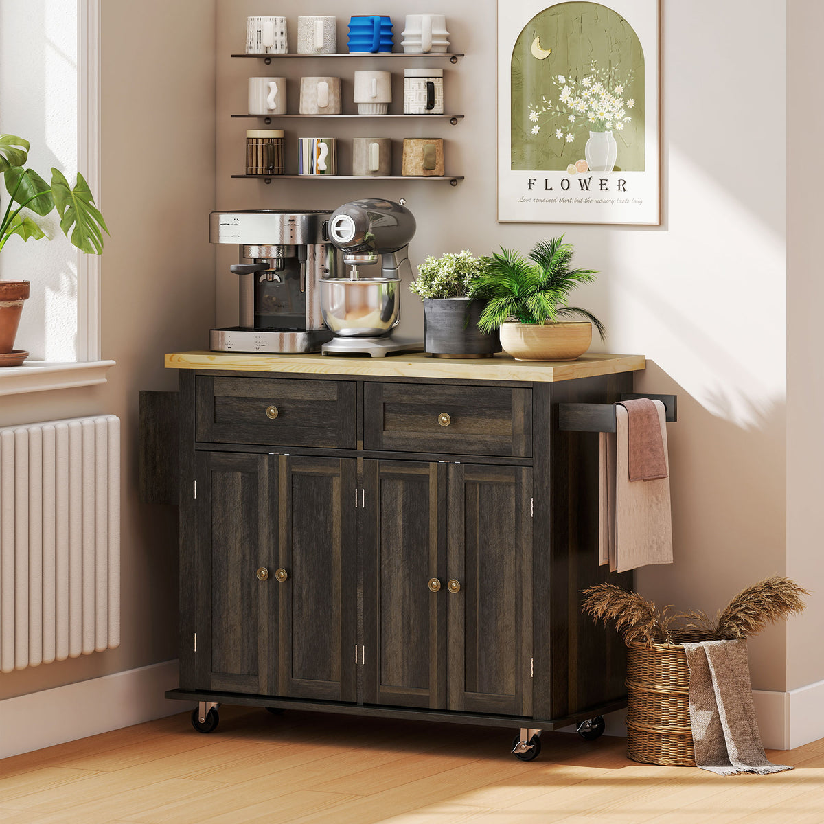 Kitchen Island with Storage – 44"W x 33"H