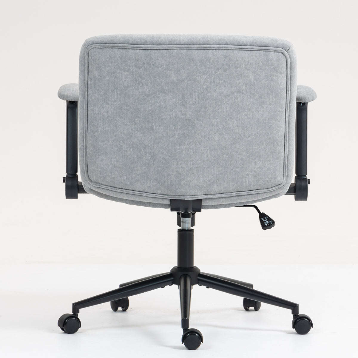 Criss Cross Chair with Flip-up Armrests, Wheels, Grey