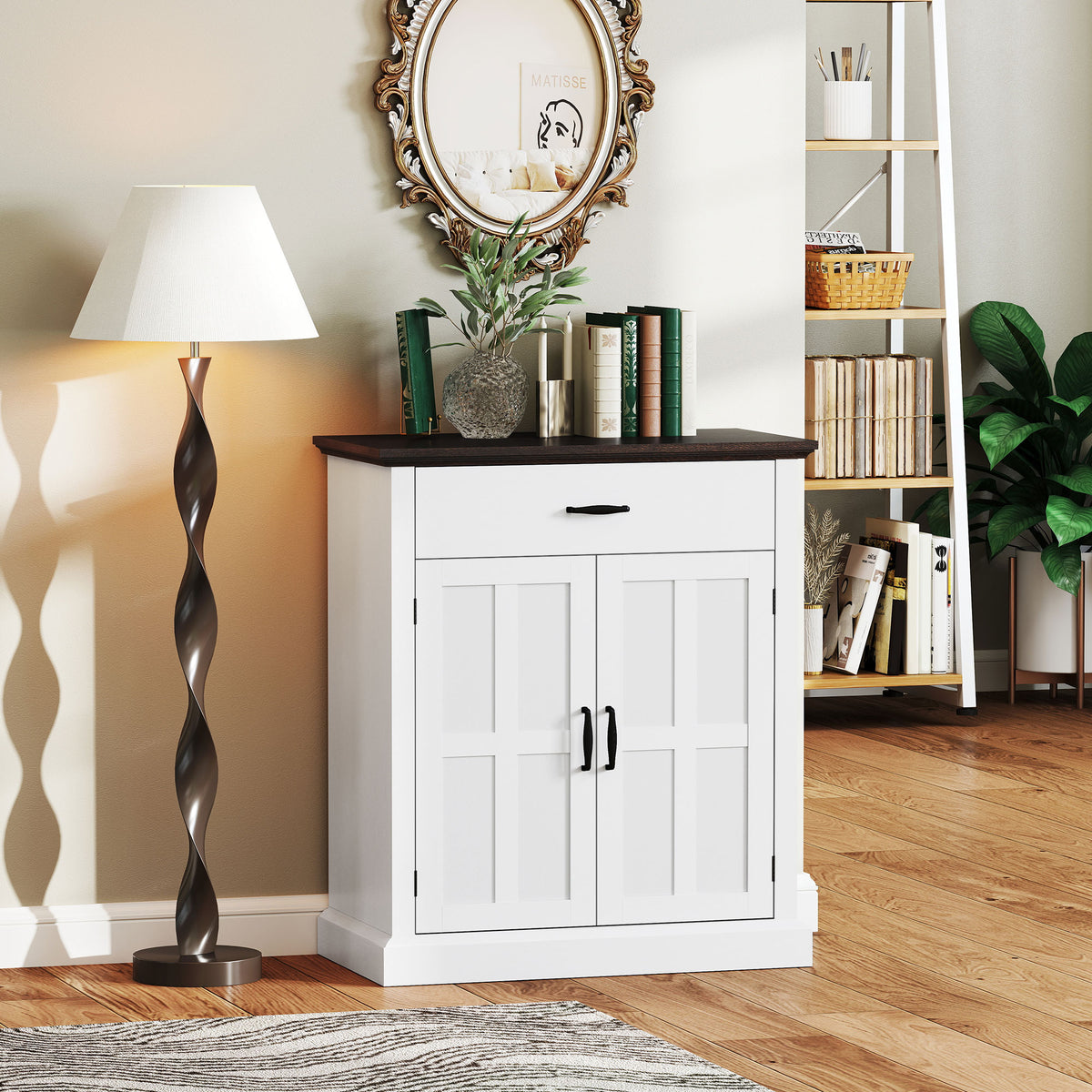Modern Storage Cabinet with 2 Doors and Adjustable Shelf – 30"W x 36"H