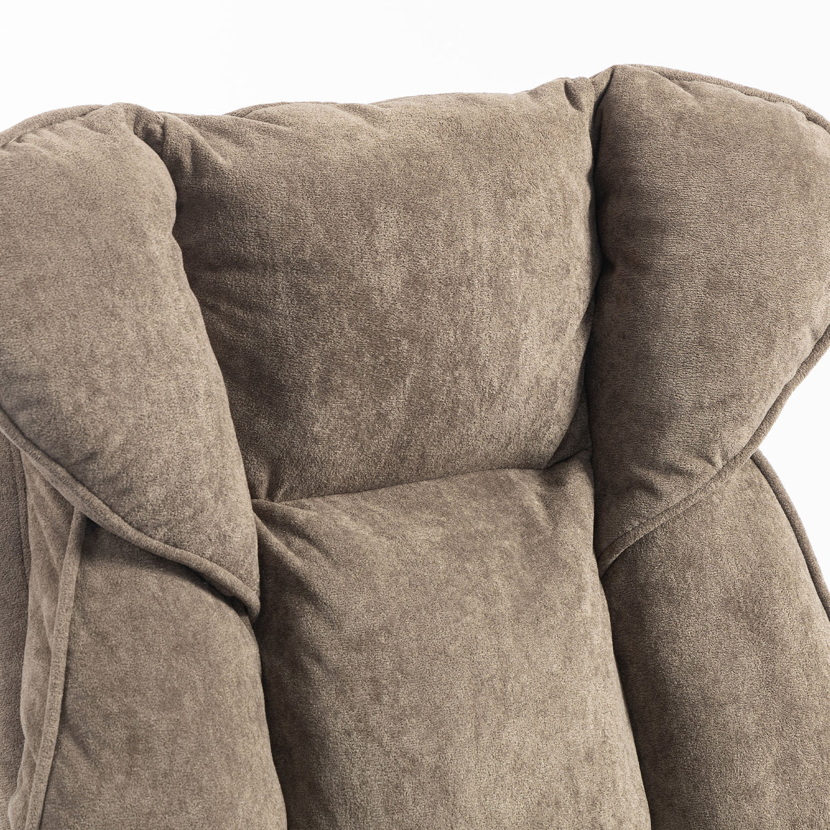 Big and Tall Office Chair with Footrest, High Back Snowflake Velvet Reclining Executive Desk Chair, Brown