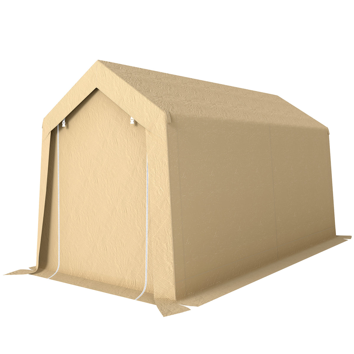 7' x 12' Outdoor Storage Shed Portable Garage with Roll-up Door for Motorcycle, Bike, Garden Tools