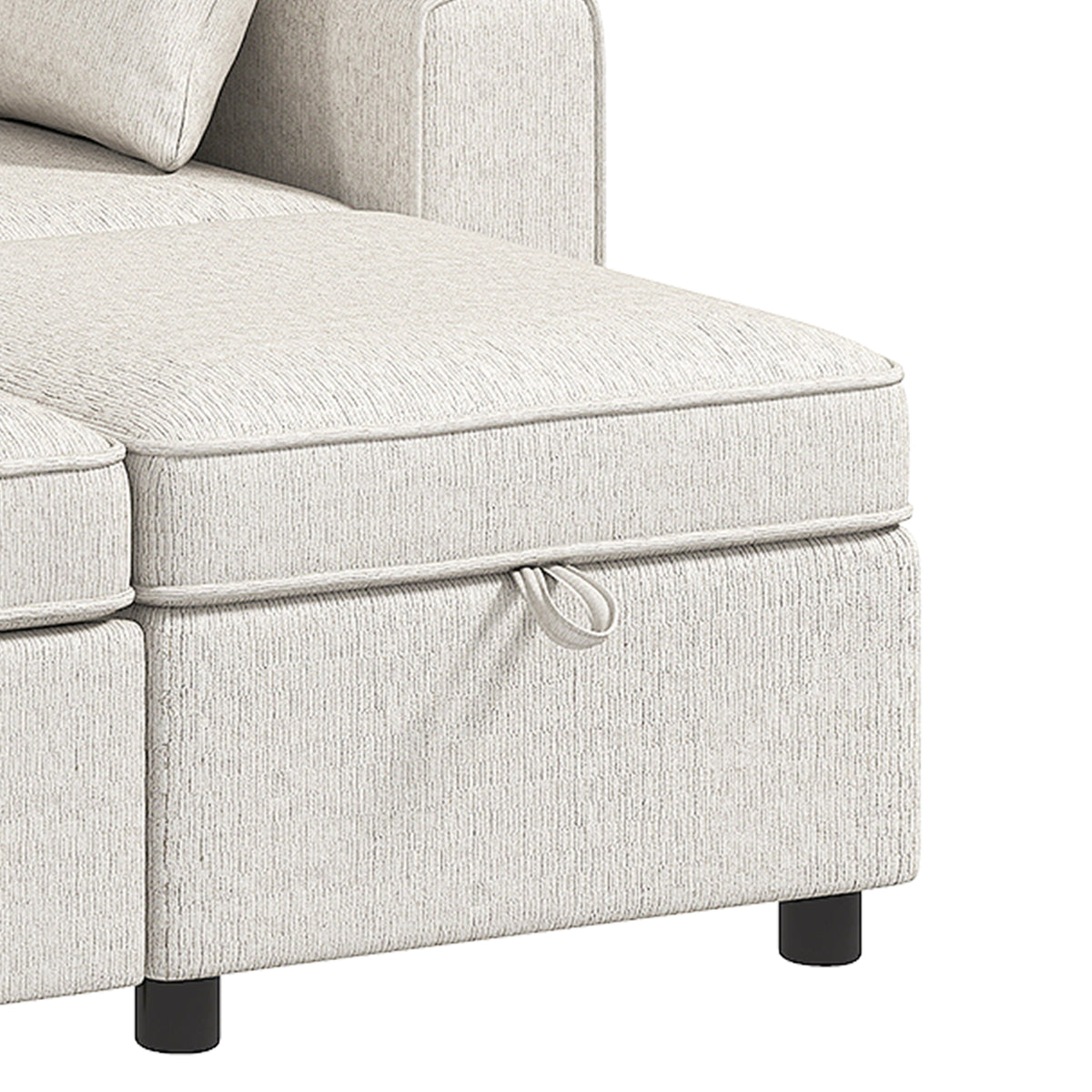 Modular Sleeper Sectional with Reversible Storage Ottoman